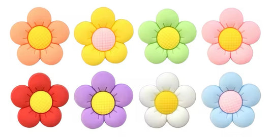 Lot 8 fleurs colorées